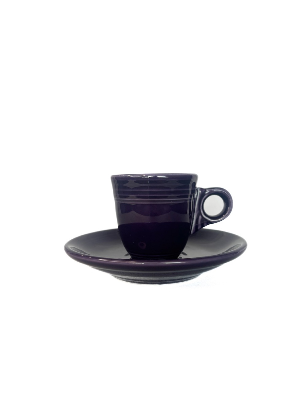 Fiestaware Dark Purple Espresso Cup and Saucer